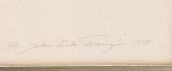 John-E Franzén, 4 lithographs from the suite “The White Cadillac”.