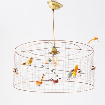 Mathieu Challières, a ceiling lamp, "Suspension Demi-Grande Volière", Challières, France.