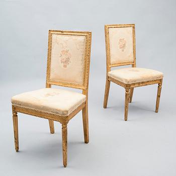 STOLAR, ett par, sengustavianska, tidigt 1800-tal.