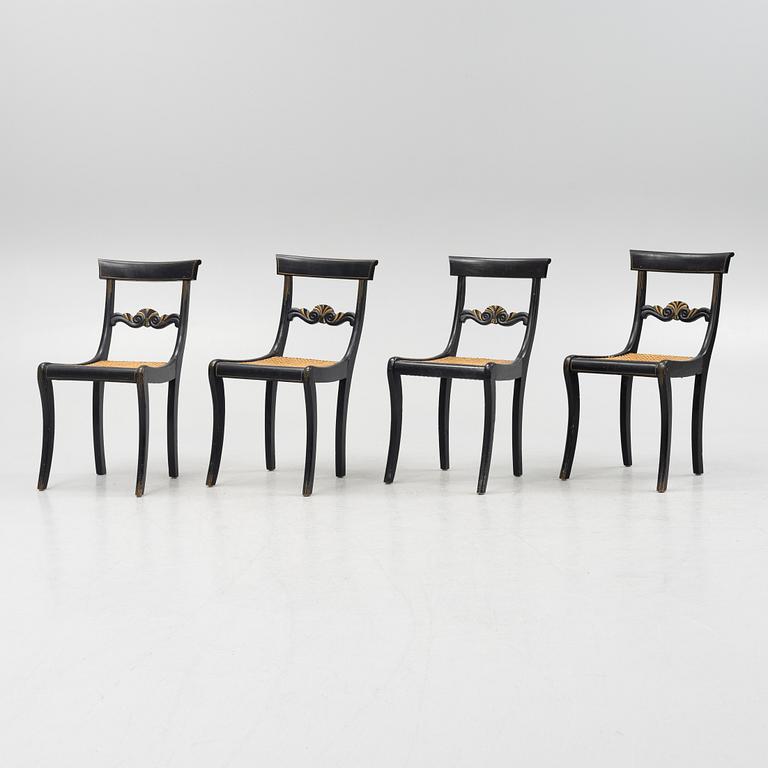 Four late Empire chairs, mid-19th Century.