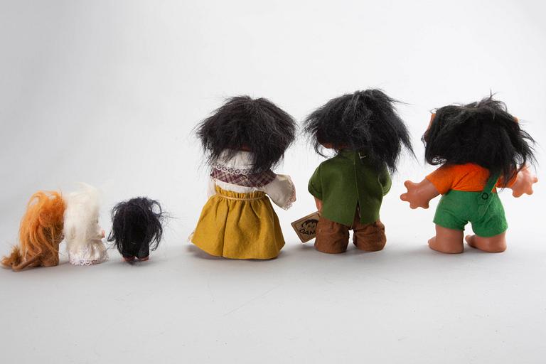 THOMAS DAM,a set of six trolls Denmark later part of the 20th century.