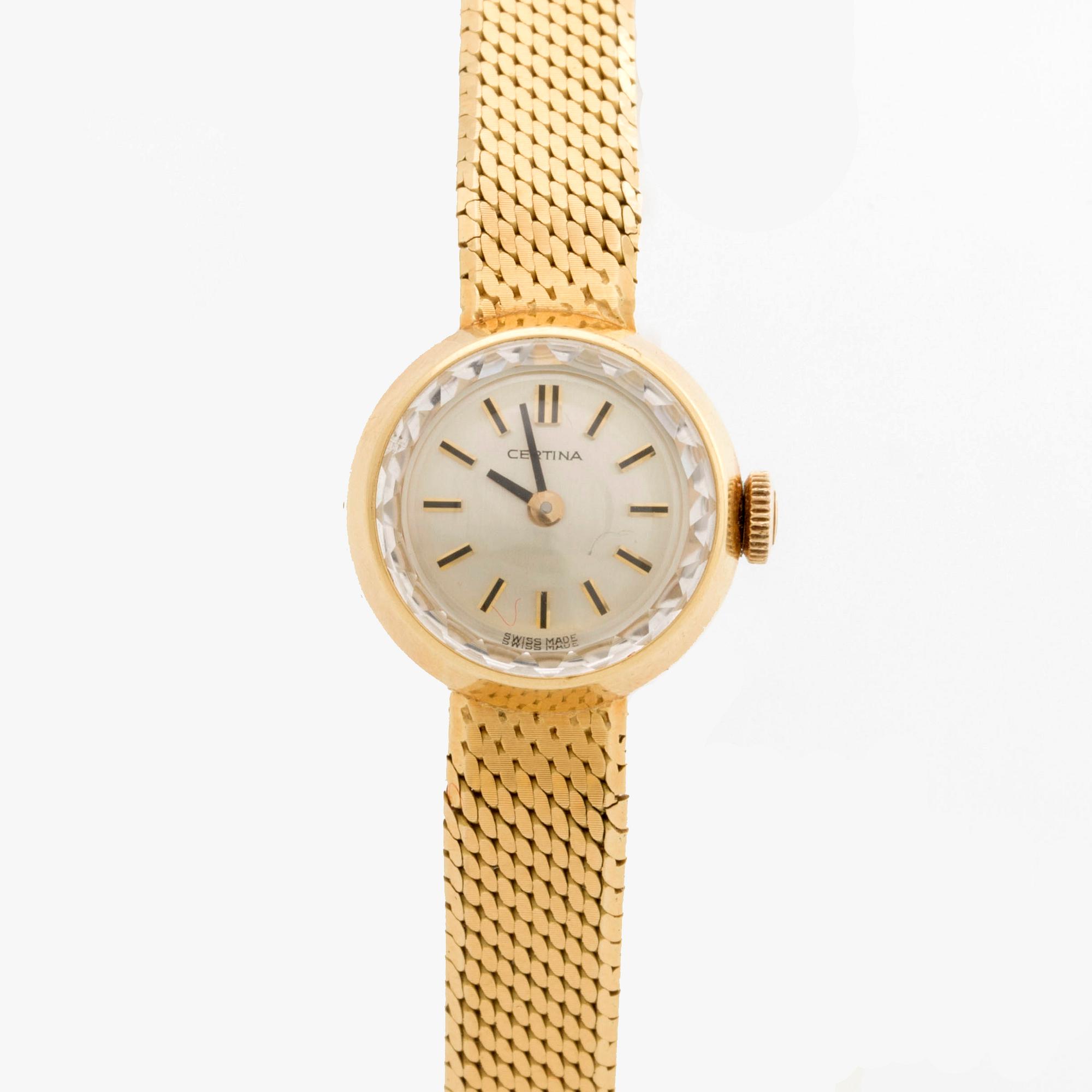 Wristwatch ladies Certina 18K Mid 20th century latter part 18 mm. Bukowskis