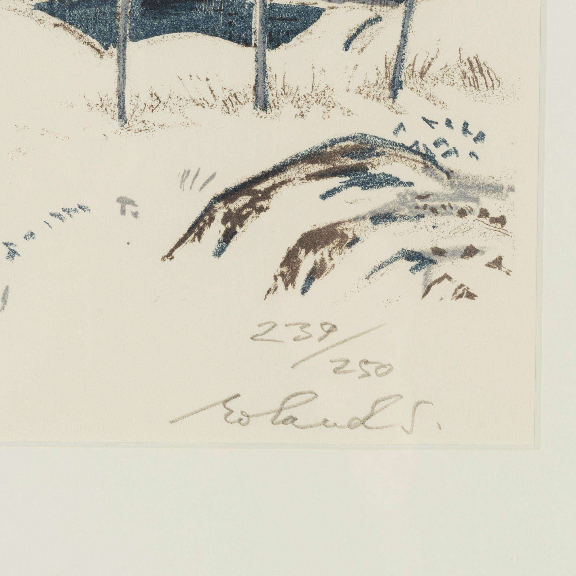 Roland Svensson, färglitografi, signerad och numrerad 239/250.