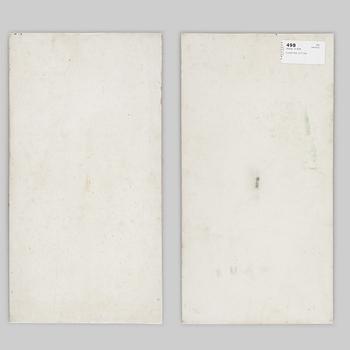 A pair of Japanese porcelain placques, 20th century.