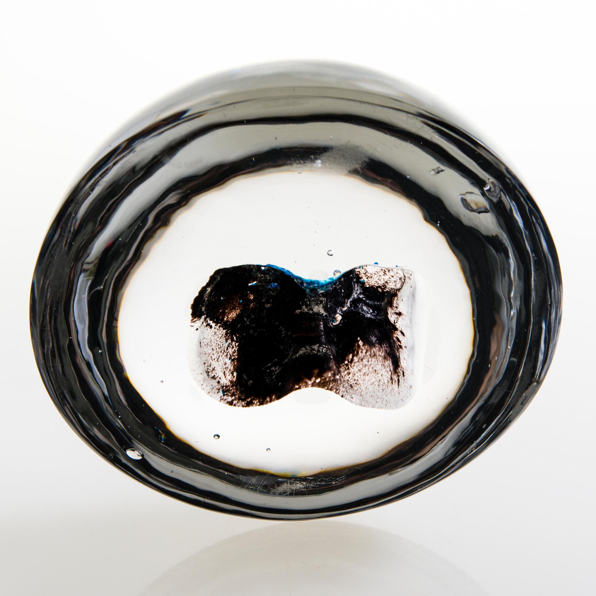 HELENA TYNELL, skulptur, "Waterfront stones", signerad signerad Helena Tynell, Riihimäen Lasi Oy.