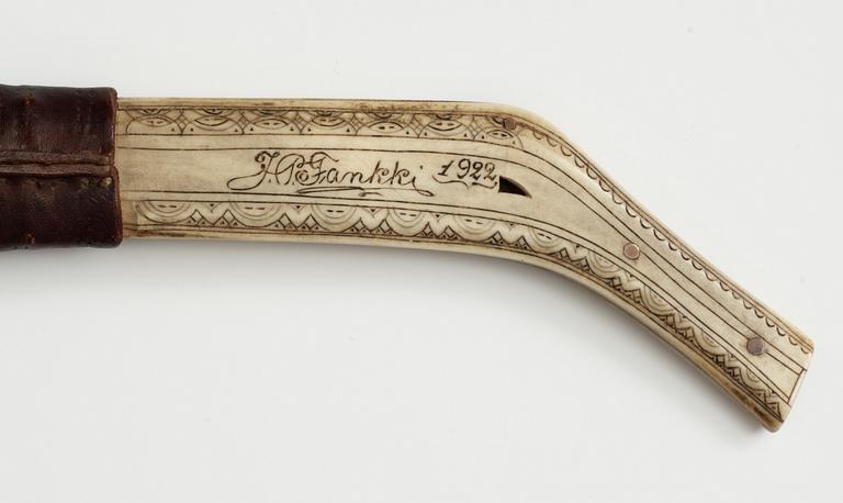 A Sami knife by Jon Pålsson Fankki 1922.