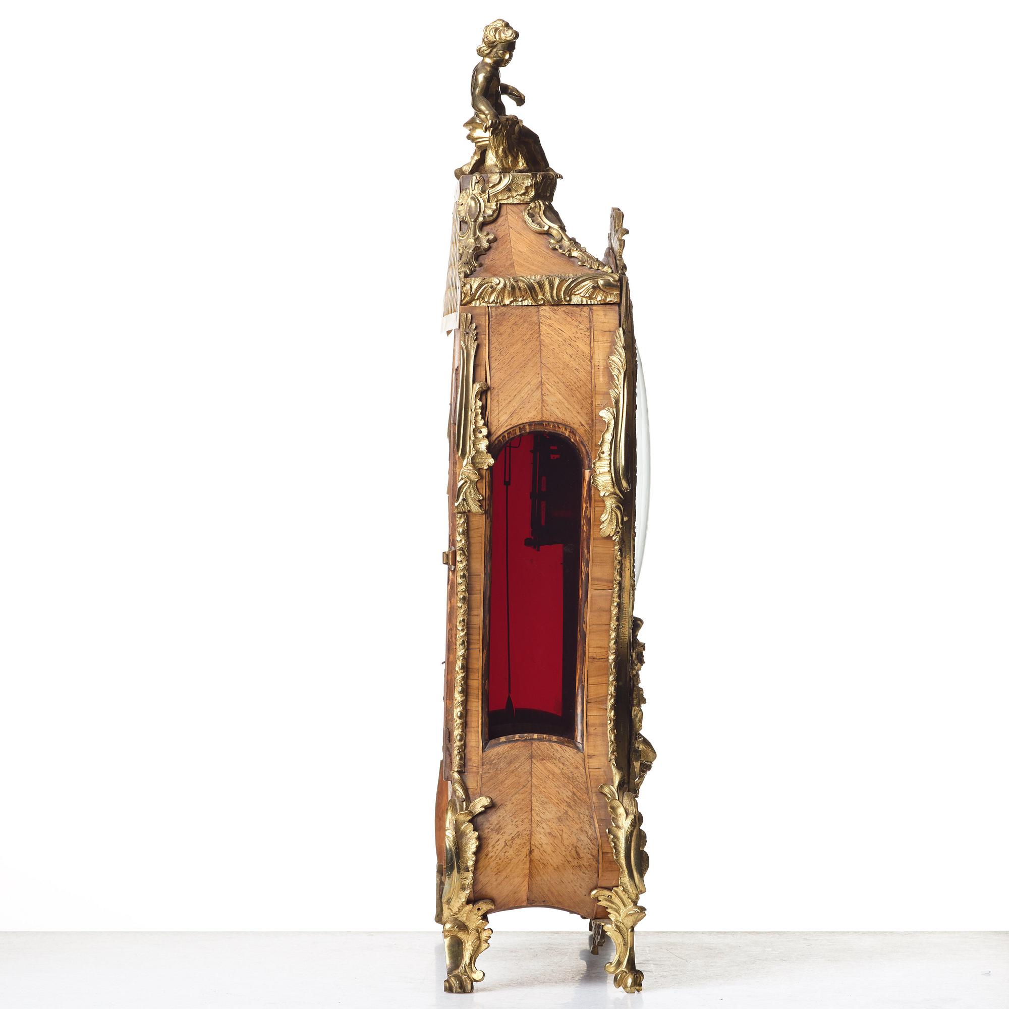 A Swedish Rococo 18th century mantel clock by Petter Ernst (active in Stockholm 1753-84).