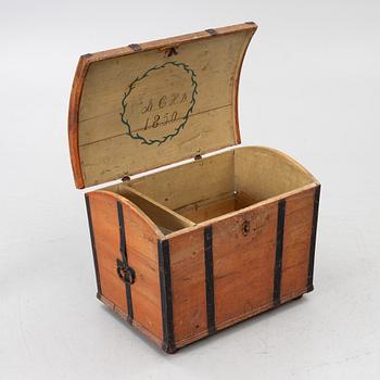 A folk art chest, Northern Sweden, 1850.