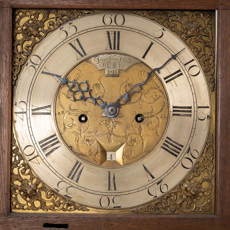 Longcase clock, mid 18th century, by Jonathan Lees, Bury, (c. 1730-1785).