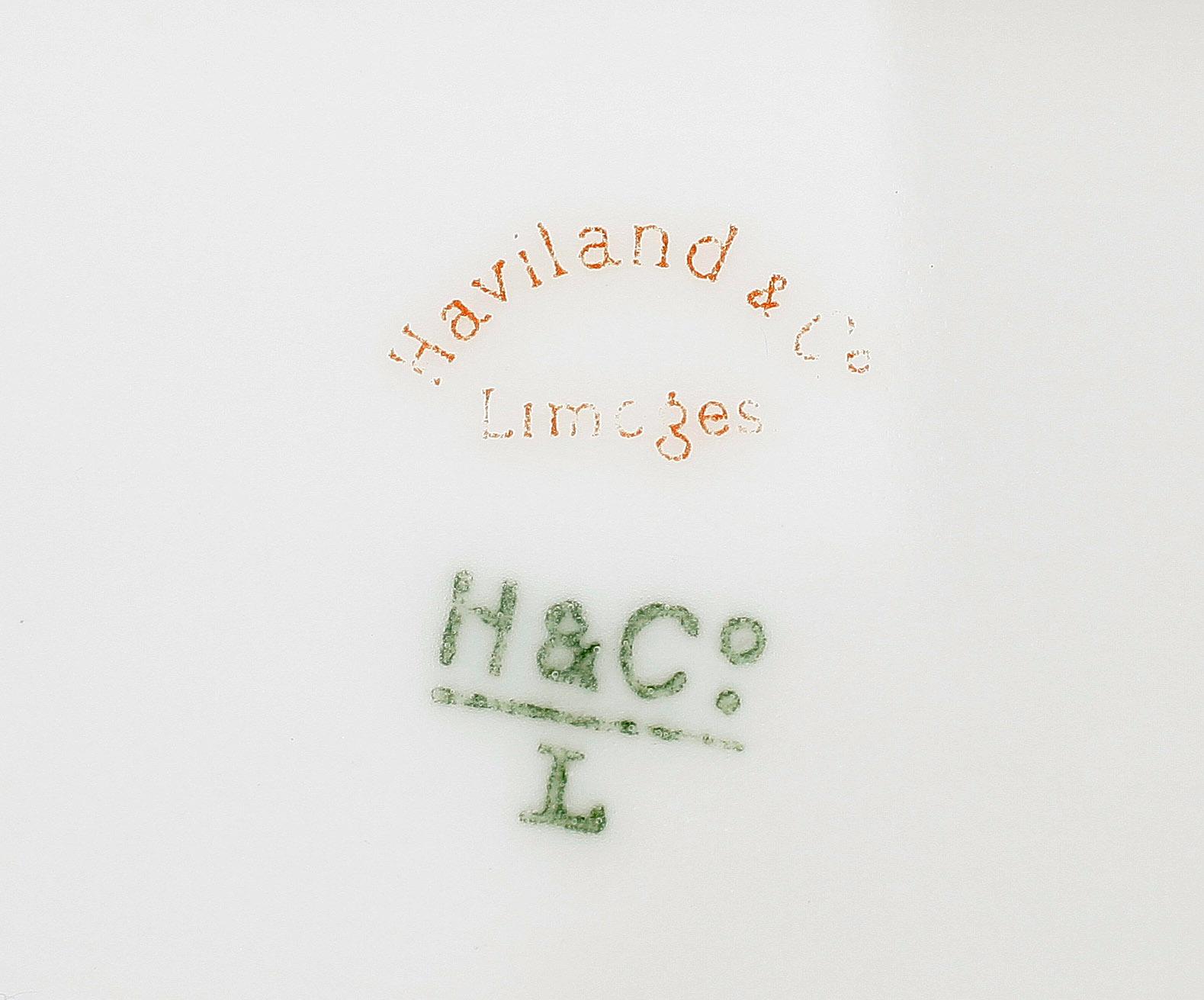 MATSERVIS, 38 delar, porslin, Haviland & Co, Limoges 1800-talets slut.