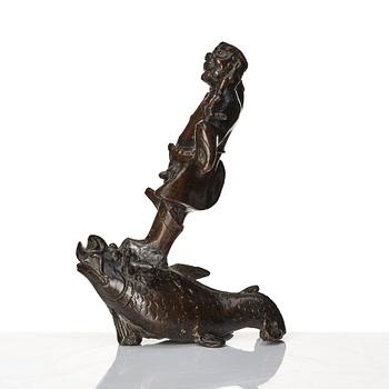 Rökelsehållare, brons. Qingdynastin, 1800-tal.