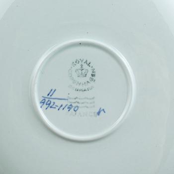 KAFFESERVIS, ca 41 delar, fajans, "Tranquebar", Royal Copenhagen, Danmark, mestadels andra hälft 1900-tals.