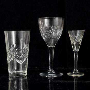 Glass service, Ekenäs, mid-20th century (71 pieces).