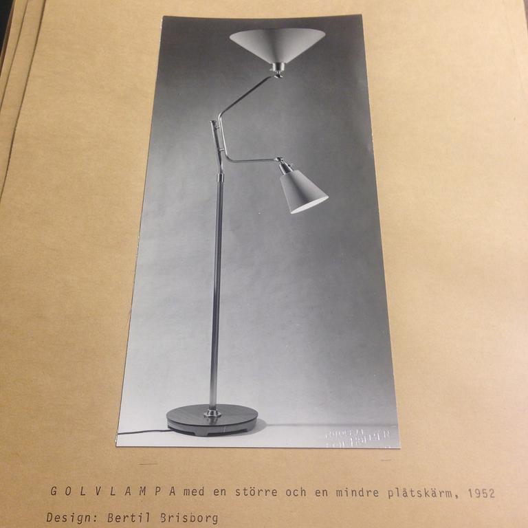 Bertil Brisborg, a floor lamp, model Triva "531-009", Nordiska Kompaniet 1950s.