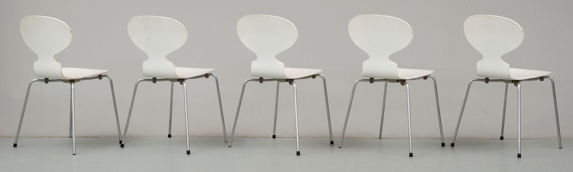 STOLAR, 5 st, "Myran", Arne Jacobsen för Fritz Hansen, 1973.