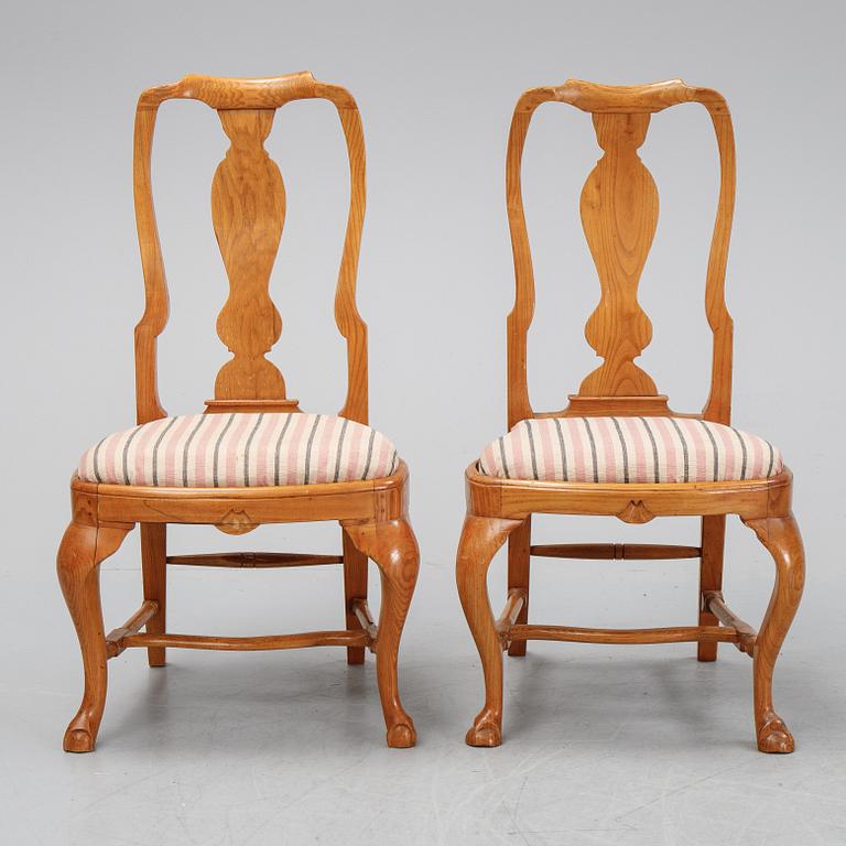 A set of six Rococo chairs, second half of the 18th century.