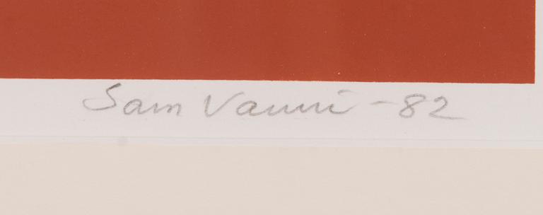 SAM VANNI, serigraph, signed and dated -82, numbered 48/75.