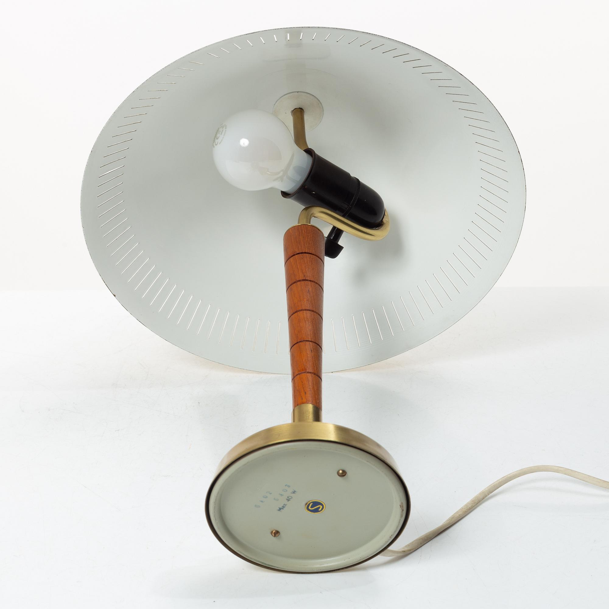Table lamp, model 6402, Falkenbergs Belysning, mid-20th century.