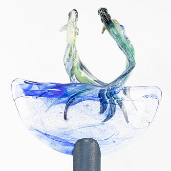 Kjell Engman, "Hoppande fiskar", Kosta Boda.