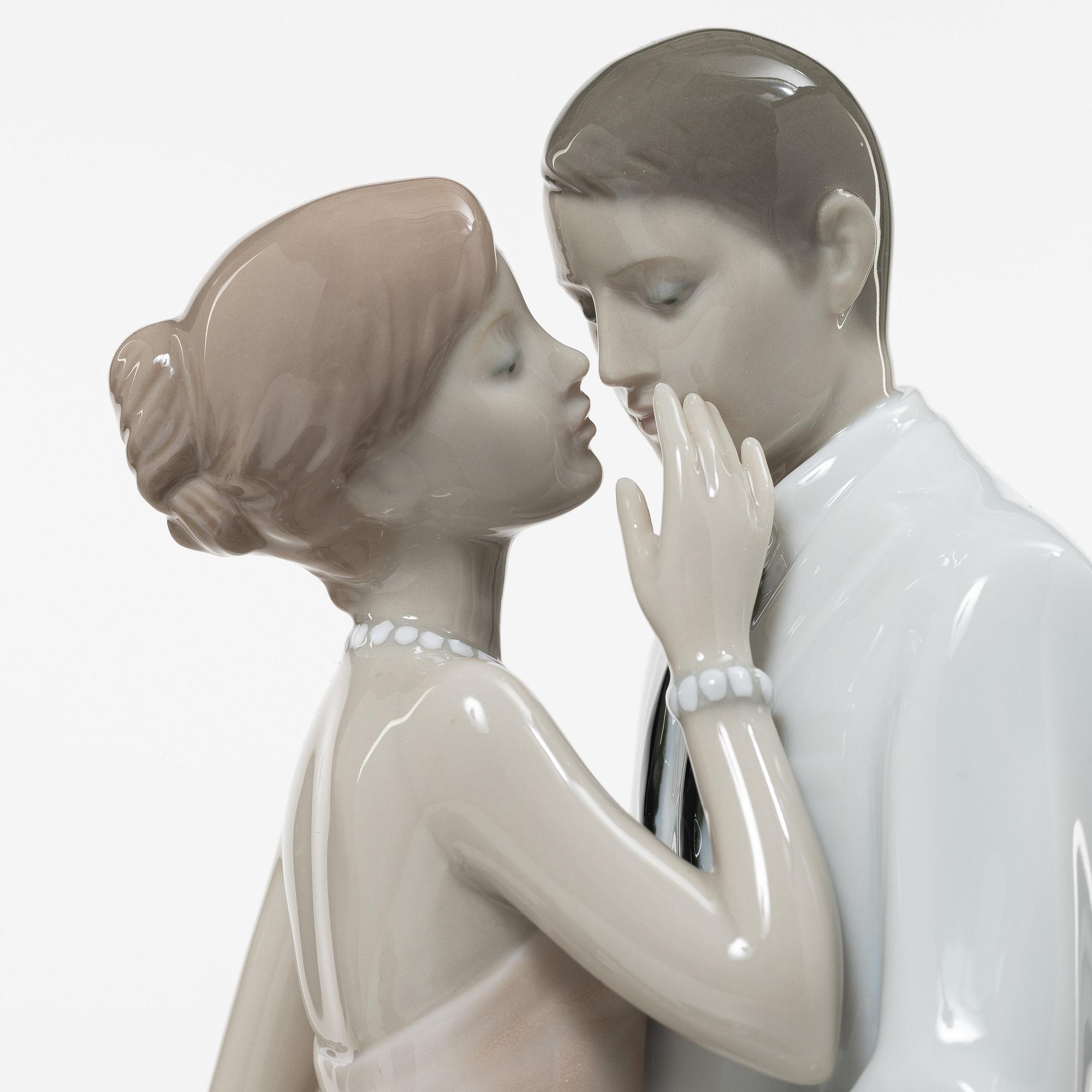 Lladró, figurin, "Moonlight love", Spanien.