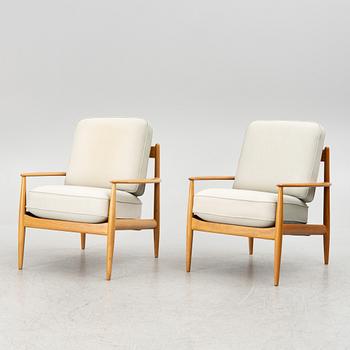 Grete Jalk, armchairs, a pair, France & Son, Denmark, 1960s.