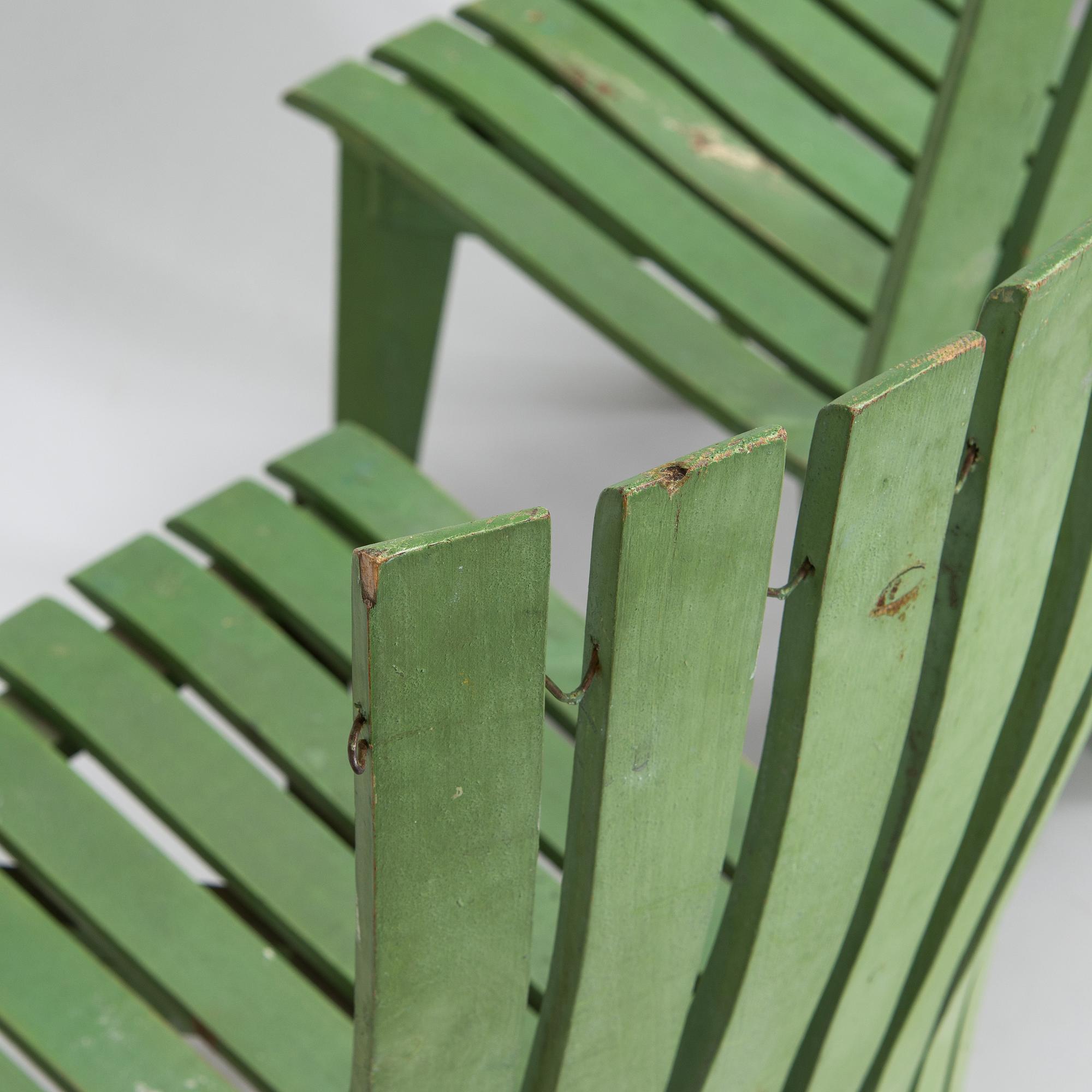 Alvar & Aino Aalto, Four early 1950s 'Aurinko' (Sun-serial) garden chairs, model 910  for O.Y. Huonekalu- ja Rakennustyötehdas A.B.