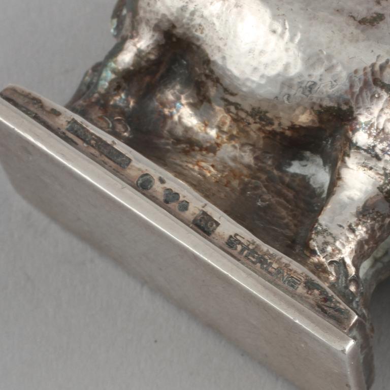 PAPPERSVIKT, sterlingsilver, Borgila, Stockholm, 1957, vikt 286 g.