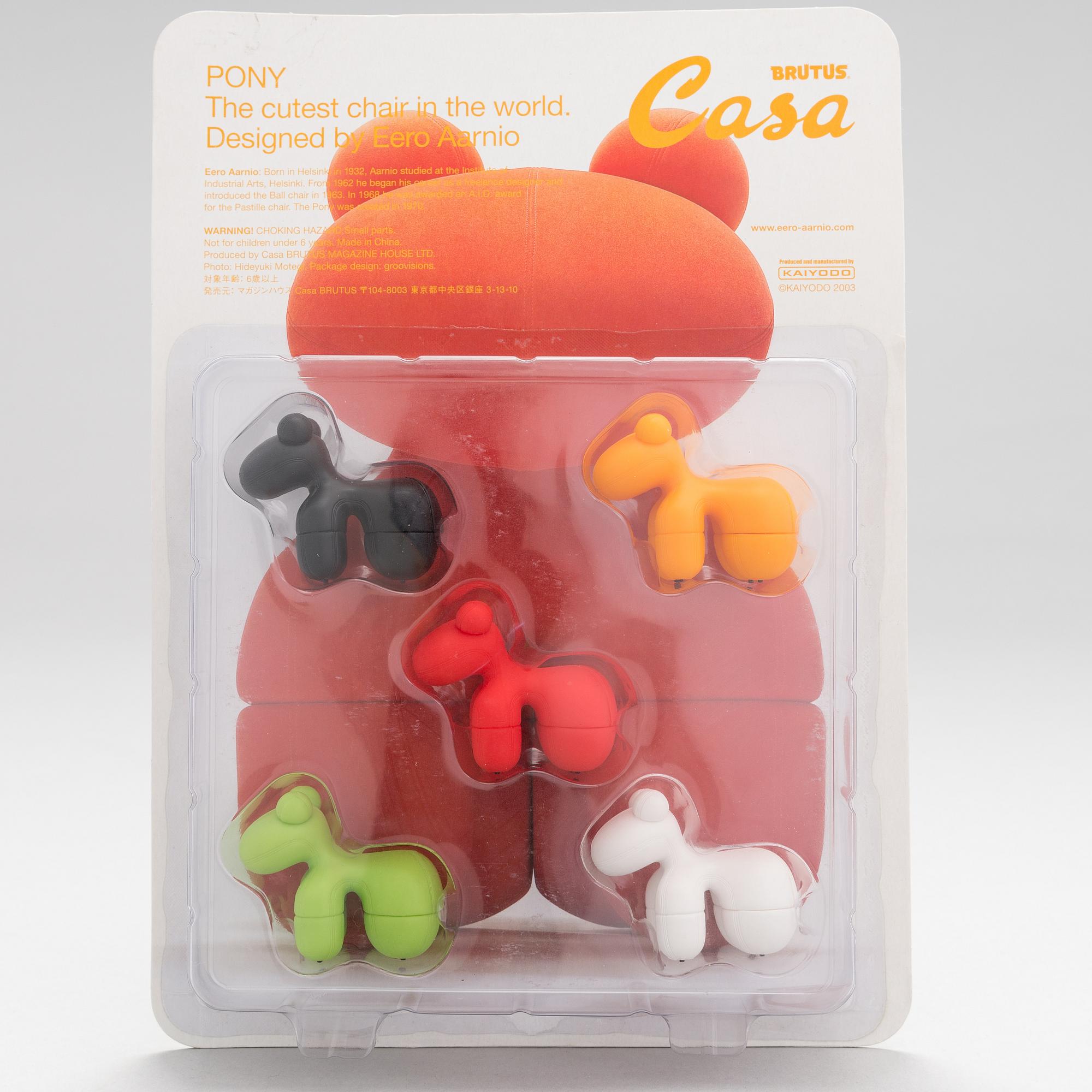 EERO AARNIO, miniatyrstolar, 5 st, "Pony", Brutus Casa.