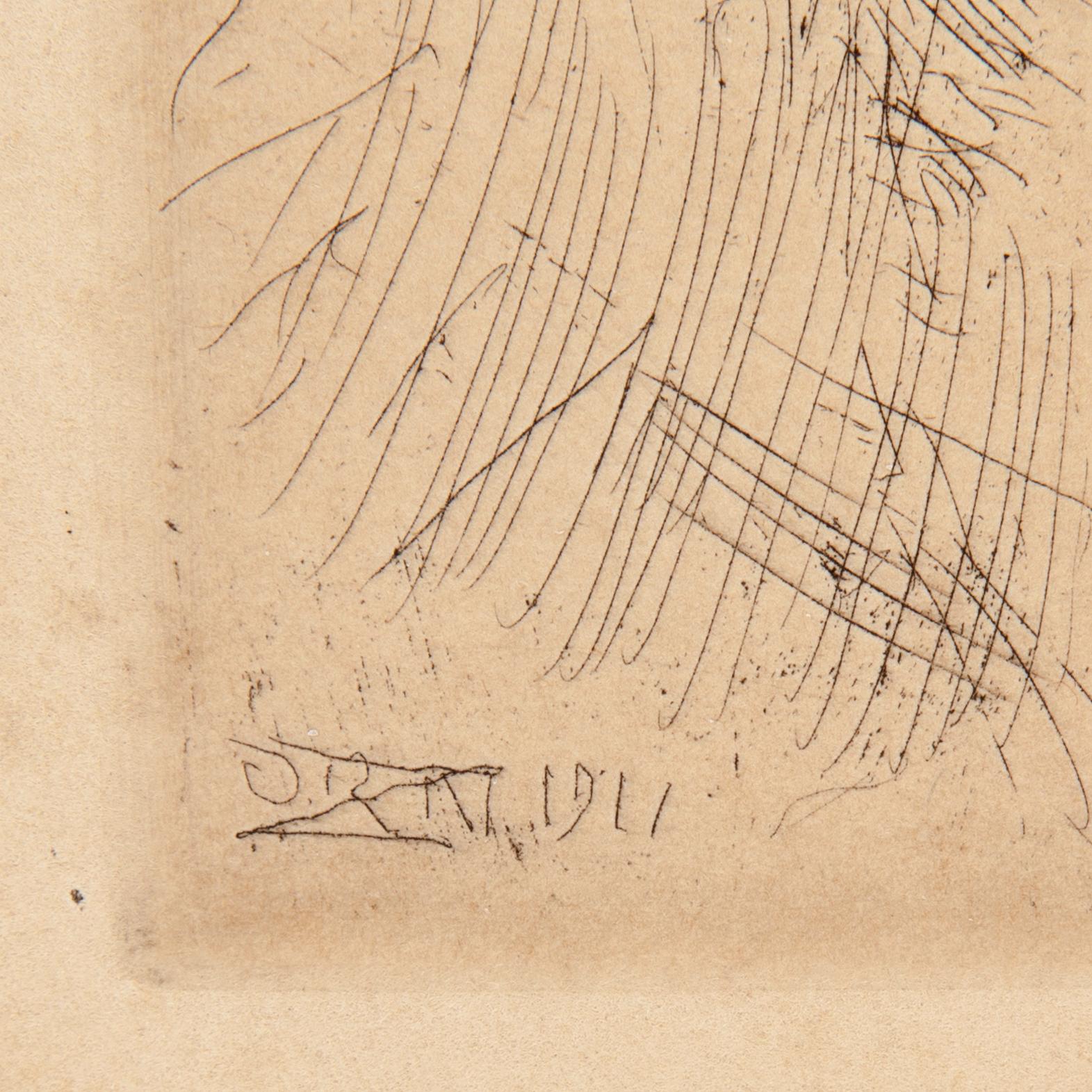 ANDERS ZORN, etching, on Van Gelder Zonen paper, 1911, state ANDERS ZORN, etching, on Van Gelder Zonen paper, 1911, state