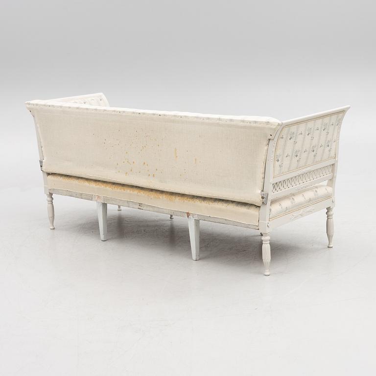 A Gustavian-style sofa, Sweden, second half of the 19th century.