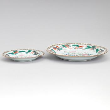 Two famille rose dishes, Qing dynasty, Qianlong (1736-95).