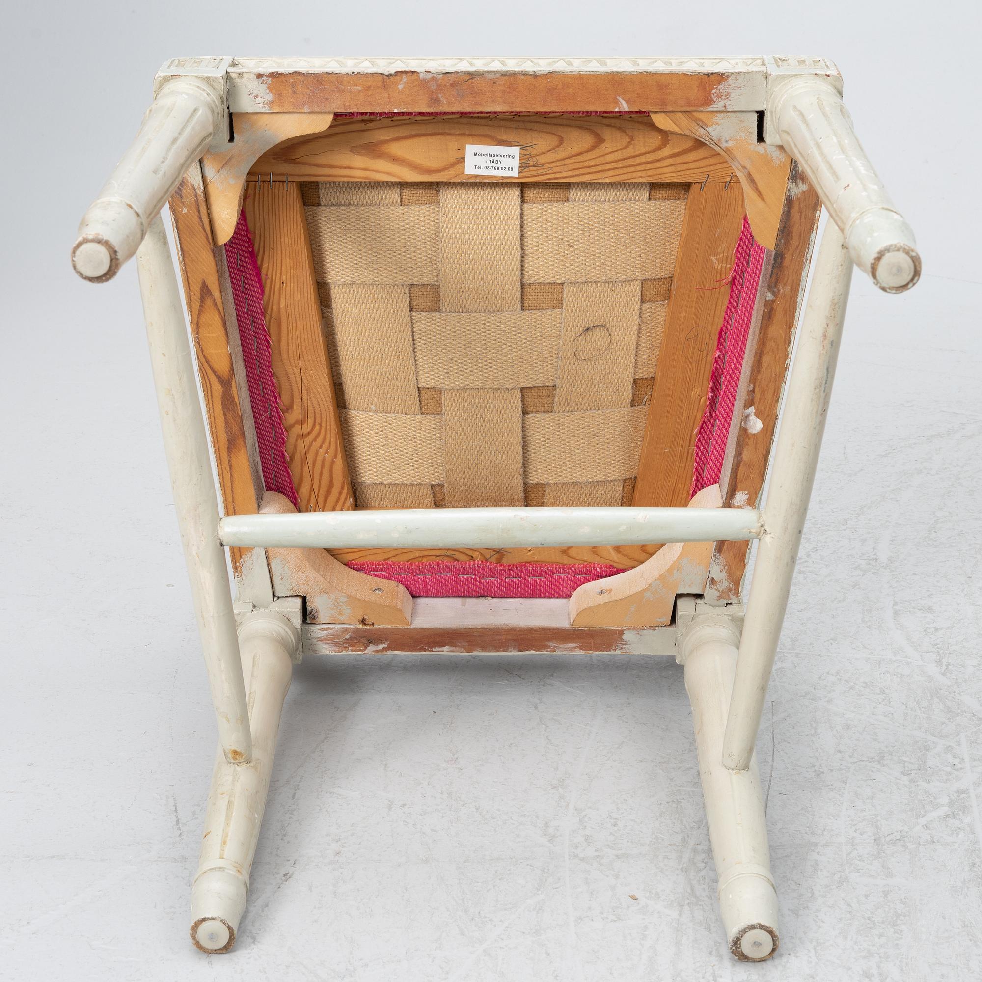 Stolar, 5 st, omkring år 1800, Sengustavianska.