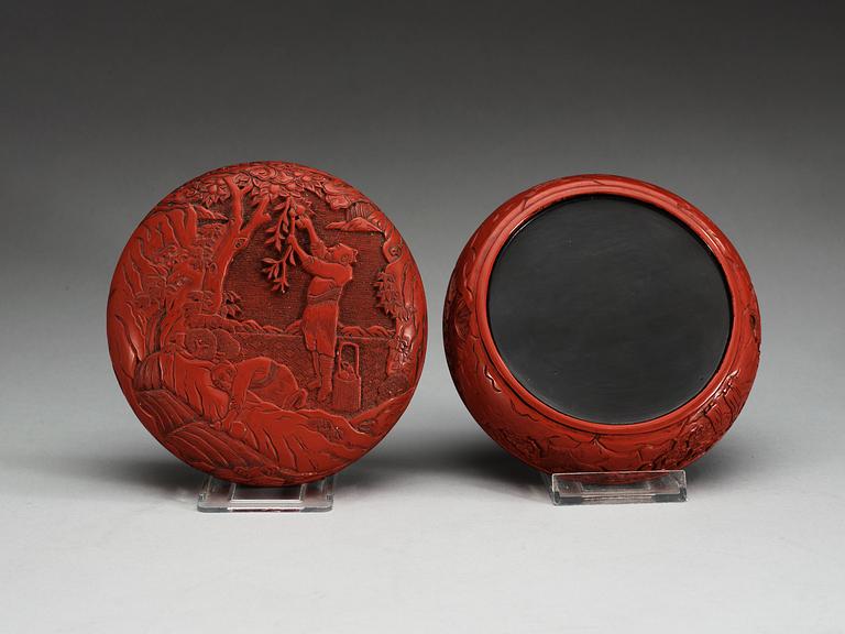 ASK med LOCK, lack. Qing dynastin.