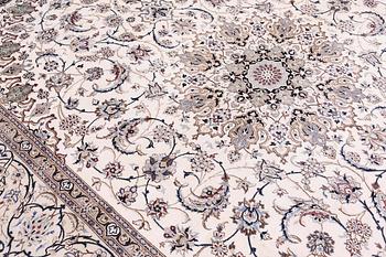A carpet, Nain Part Silk, sk 9 LAA,  427 x 312 cm.