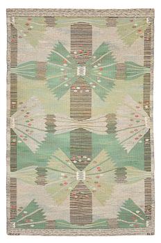 671. CARPET. "Park grön". Tapestry weave. 233 x 151,5 cm. Signed AB MMF BN.