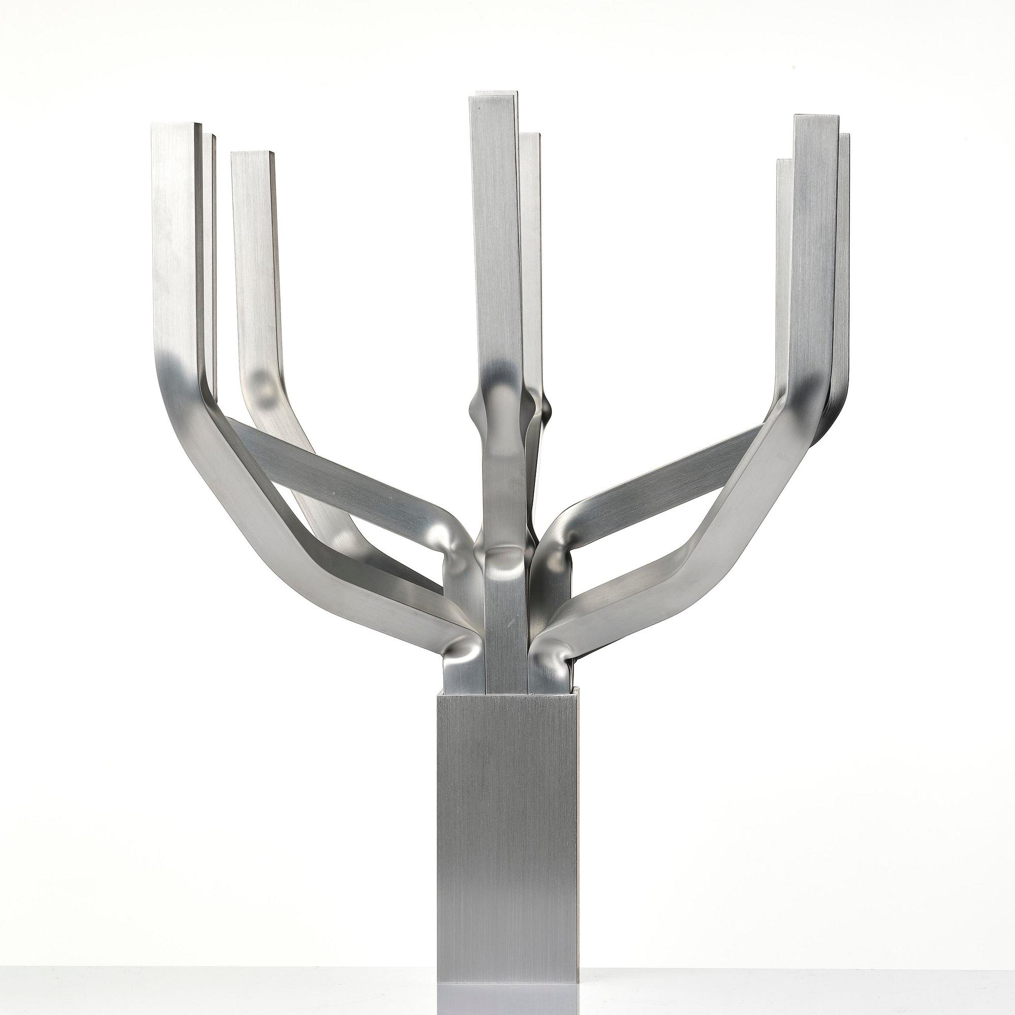 David Taylor, a unique "Aluminium Candelabra 9", Studio Mellösaverken, Sweden, 2022.