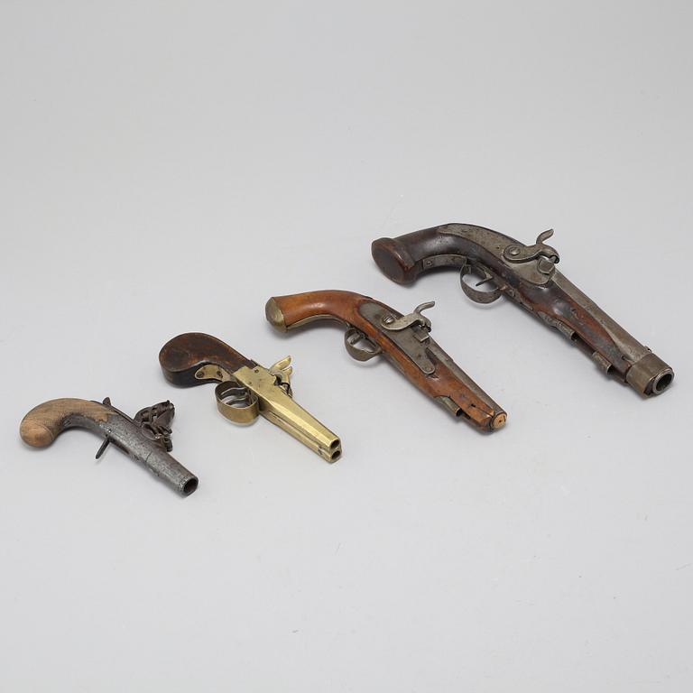 Four guns, 19th century.