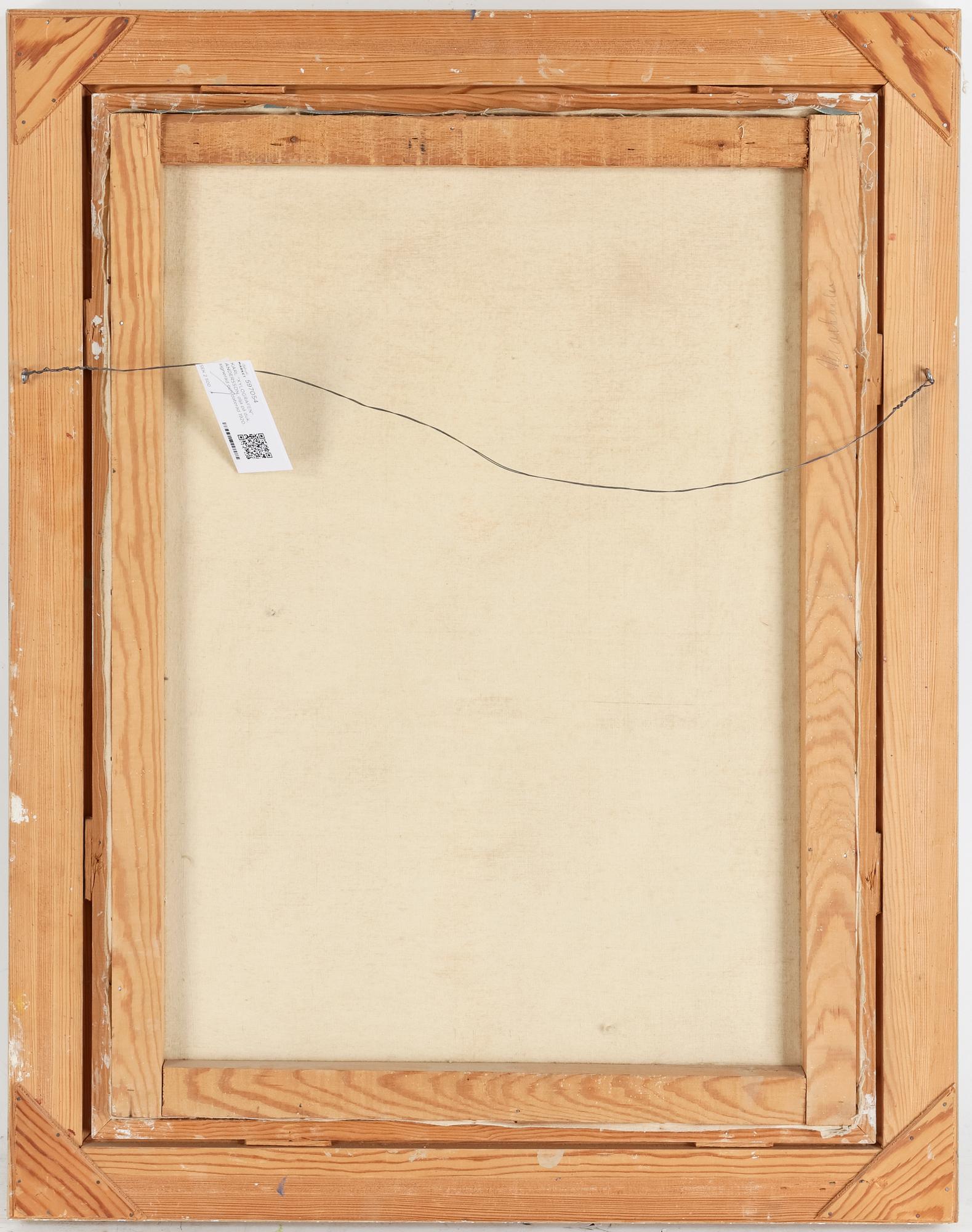 KARL "XYLOGRAFEN" ANDERSSON, olja på duk, signerad och daterad 1920.