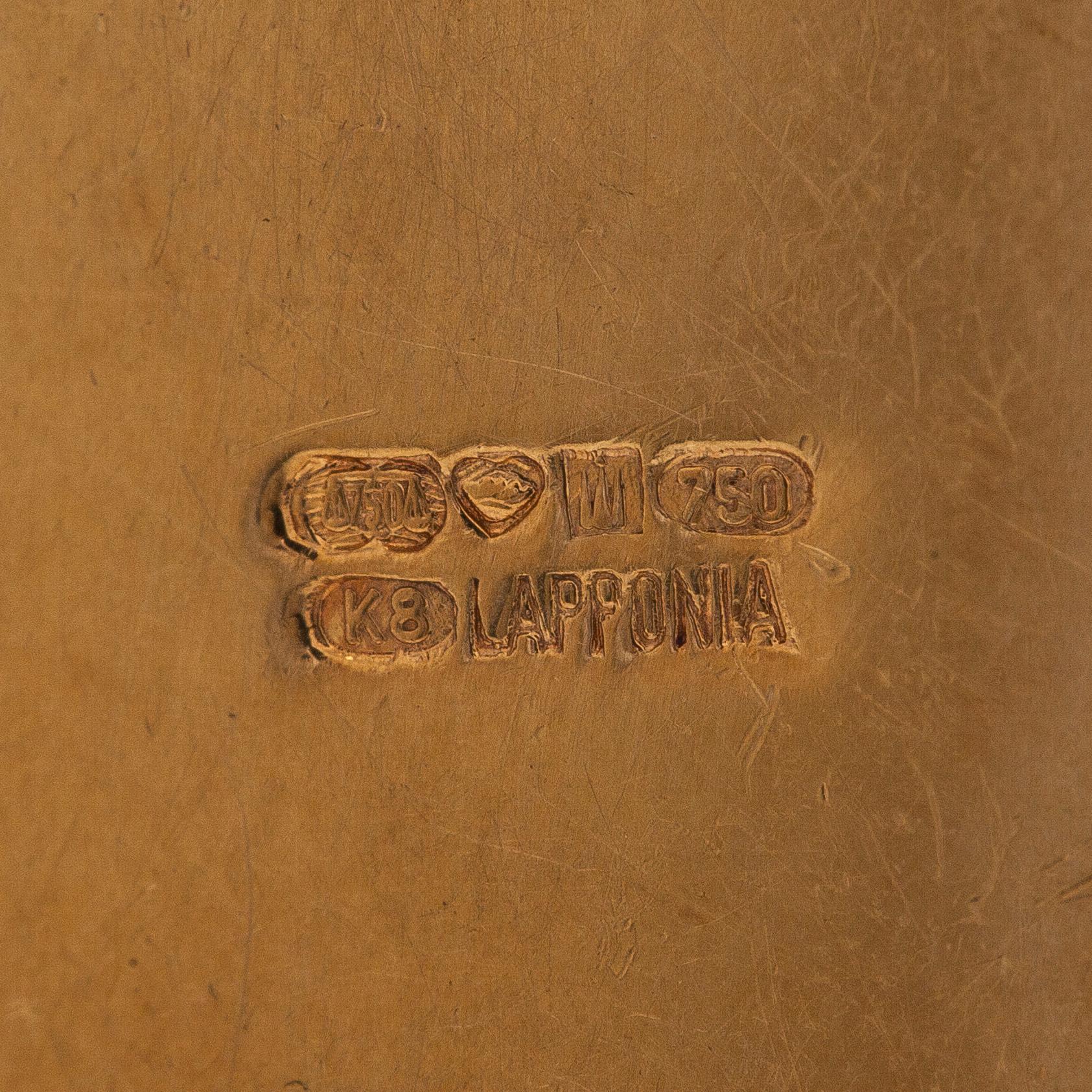 Björn Weckström, necklace, "Nerthus", faceted aquamarine, 18K gold.