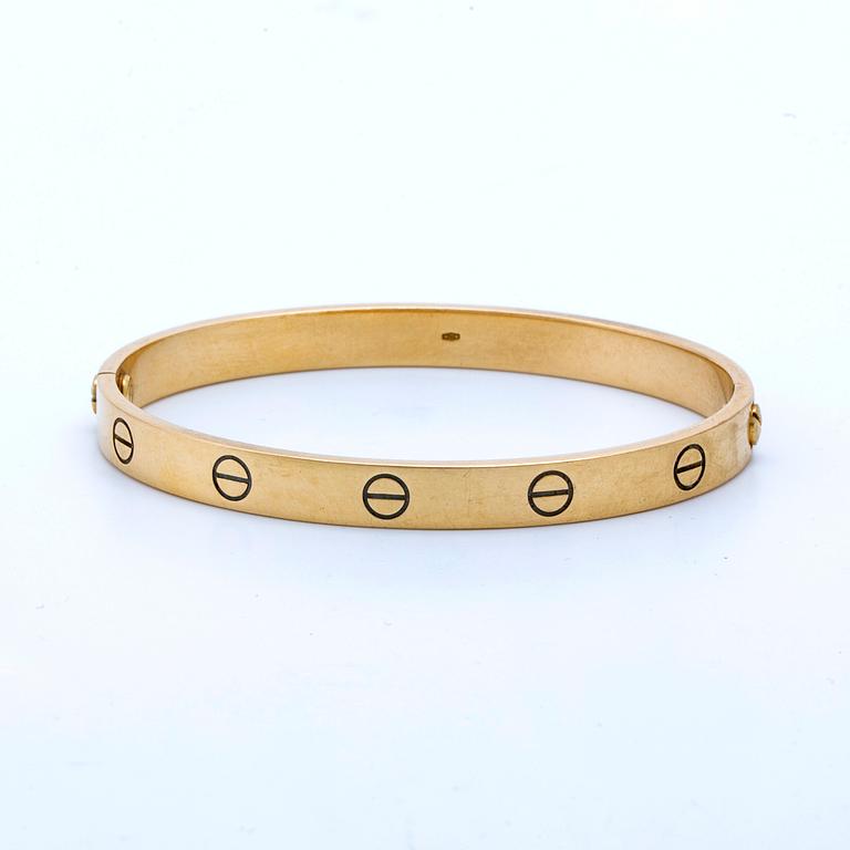 Cartier "Love" bracelet 18K gold, purchased year 2000.