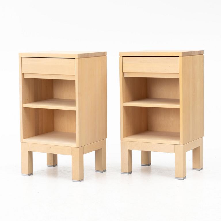 Marit Stigsdotter, bedside tables, a pair, “Serena”, Stolab, 2000s.