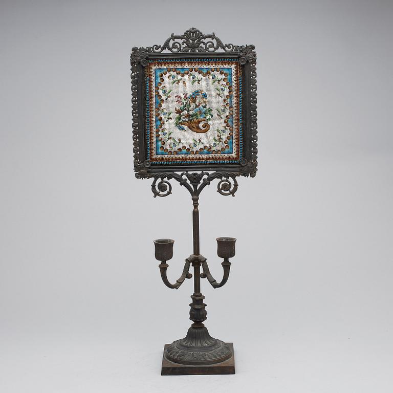 LÄSLJUSSTAKE, senempire, 1800-tal, gjutjärn.