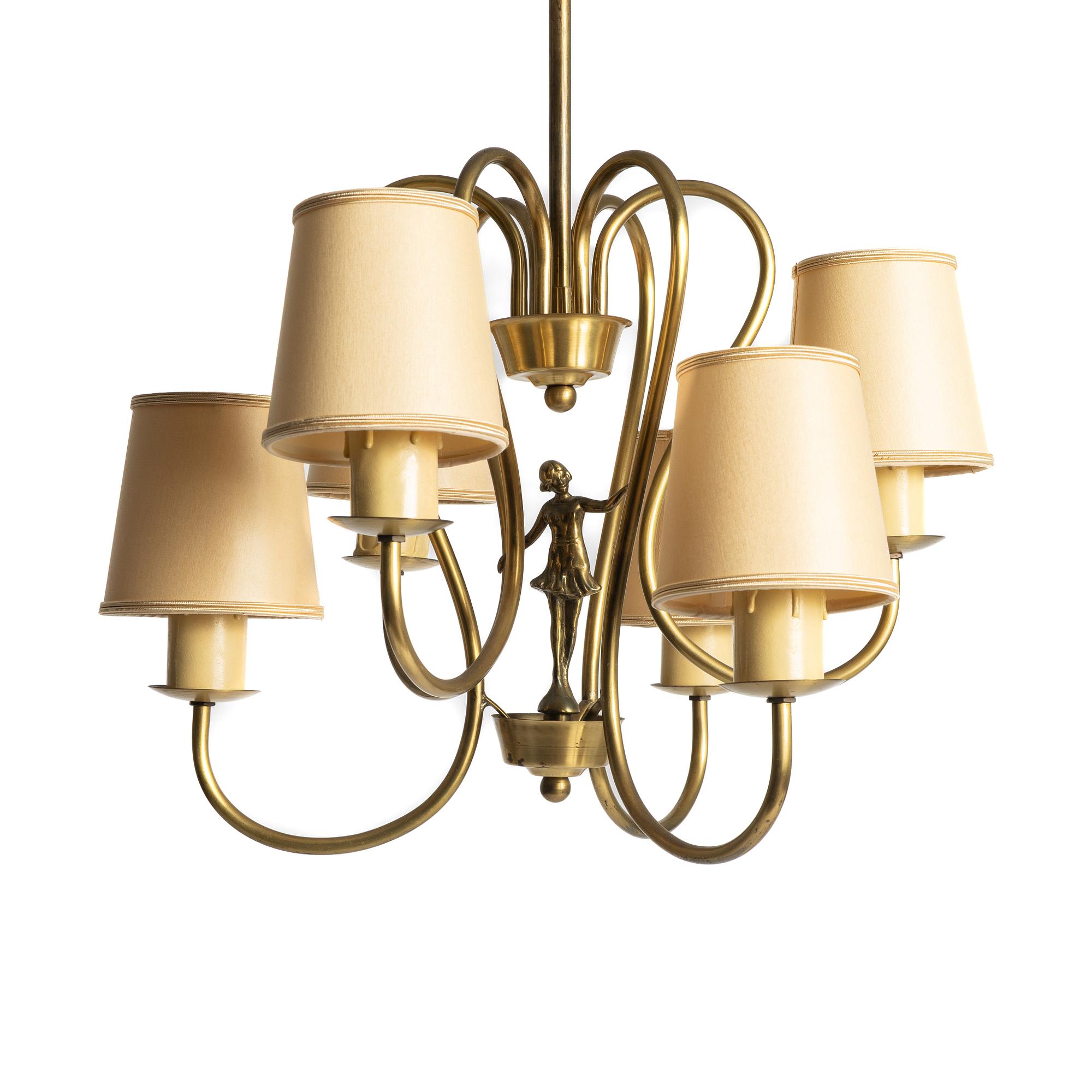 Swedish Modern, Ceiling lamp, 1940s.