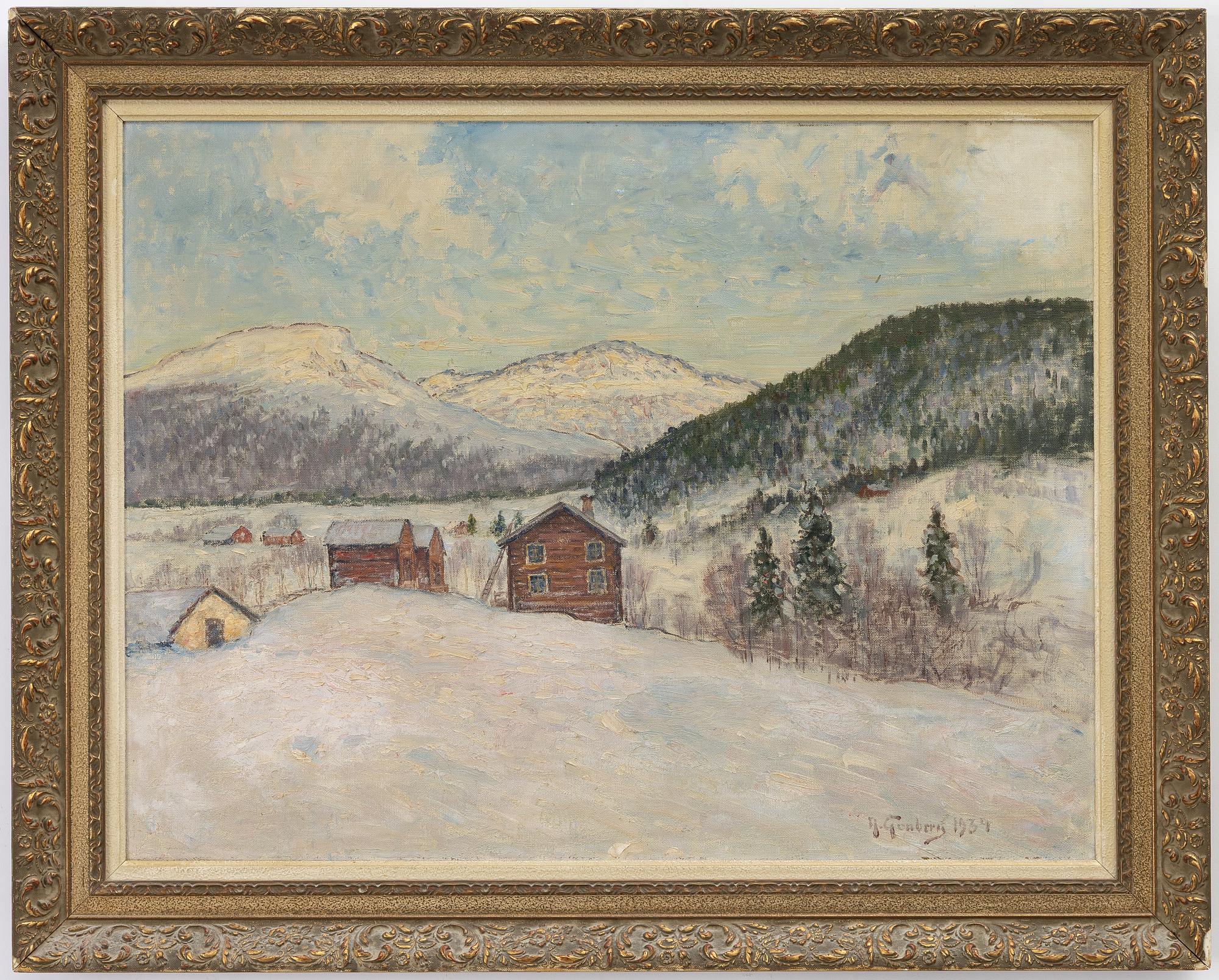 Anton Genberg, winter landscape.