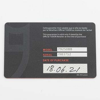 Tudor, Heritage, Black Bay, Bronze, "Bucherer Blue", ca 2021.