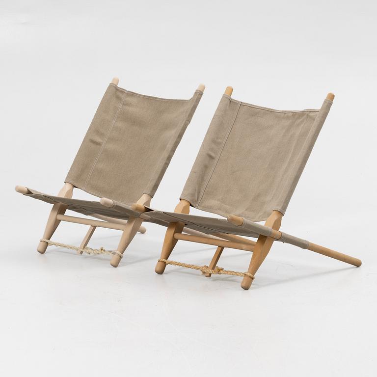 Ole Gjerløv-Knudsen, ‘OGK’ safari chairs, a pair, Skovshoved Møbelfabrik, Denmark.
