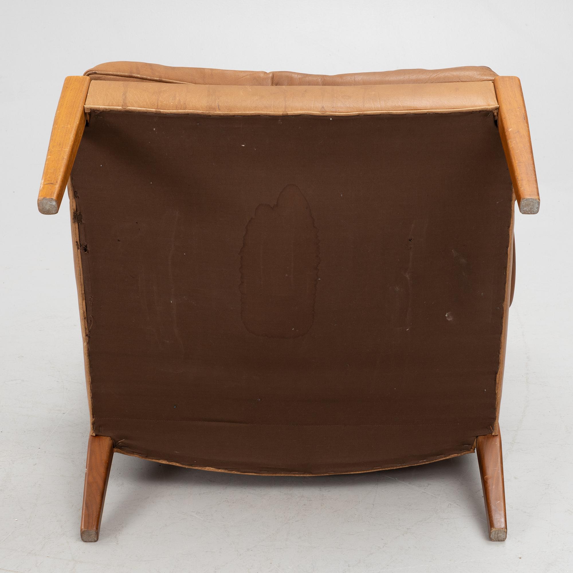 Arne Norell, a pair of "Löven" armchairs, Norell Möbler AB, Sweden, 1960's.