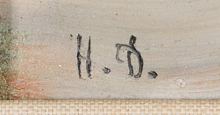 Helge Dahlman, Riders on the beach (Spain).