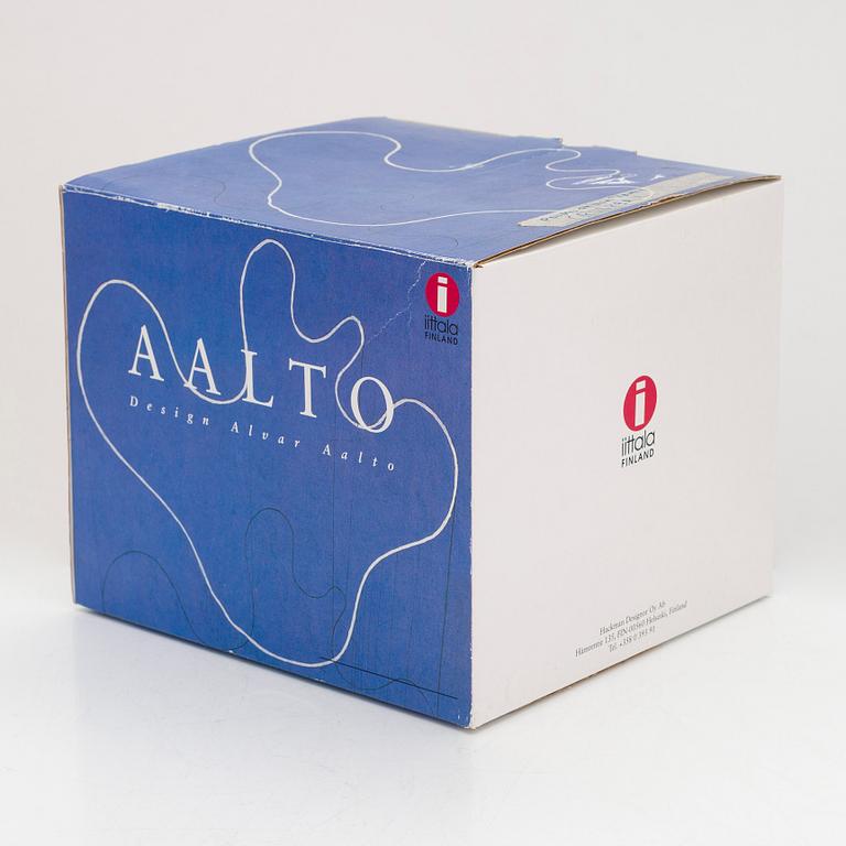 Alvar Aalto, vas, glas, "3030", 60-års jubileumsvas, signerad Alvar Aalto Iittala 1936-1996.