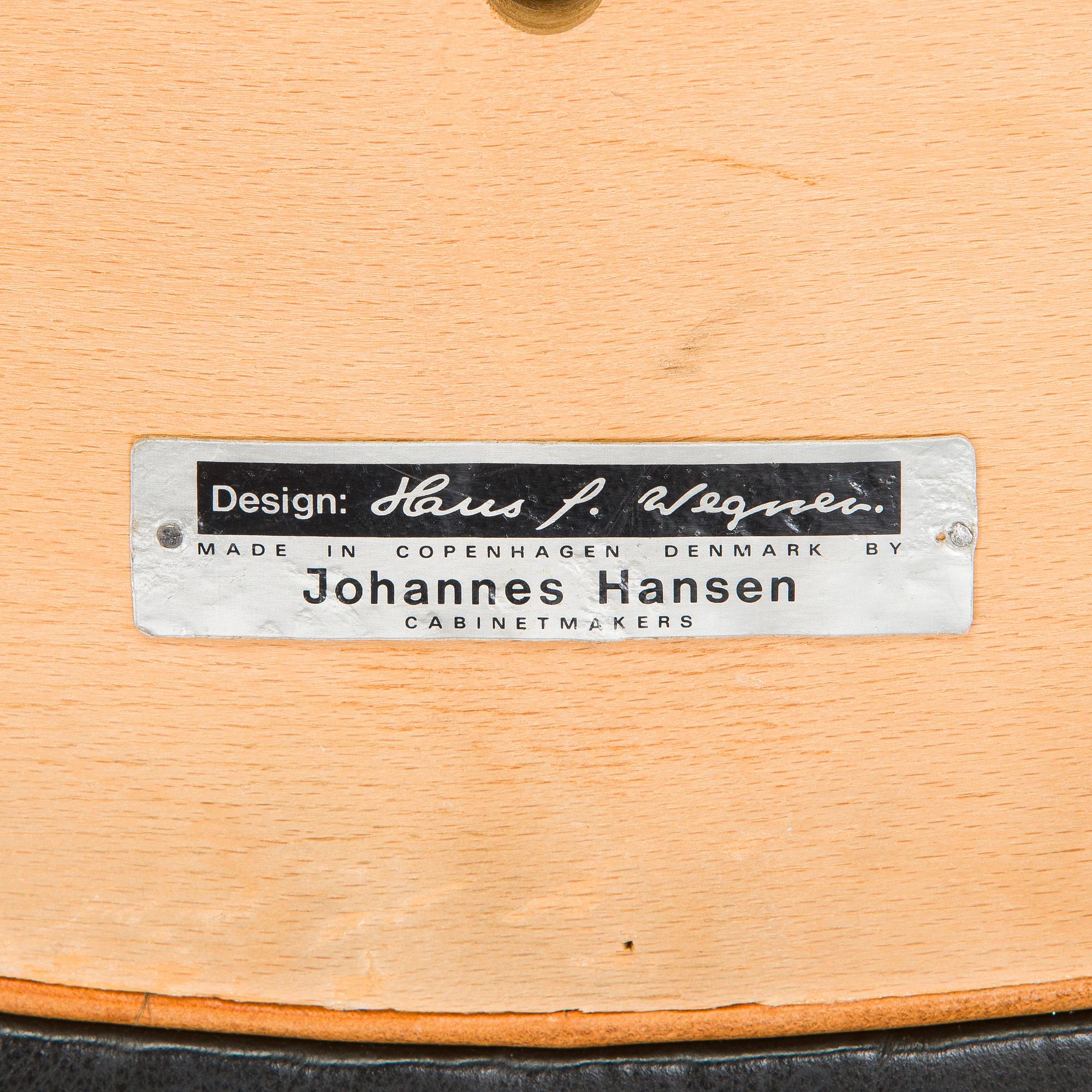 Hans J. Wegner, six mid-20th century 'PP701' armchairs for Johannes  Hansen Denmark.